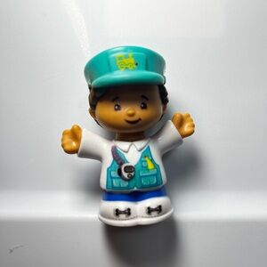 Fisher Price Little People Train Engineer Conductor 2016 Teal Hat Mattel